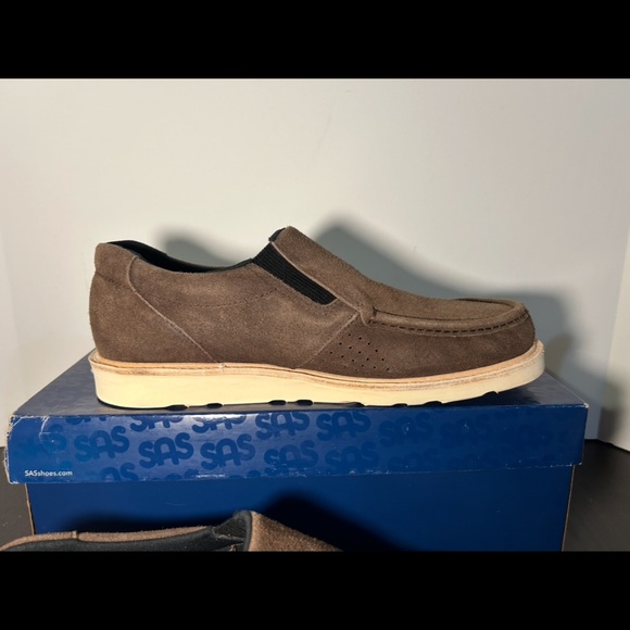 SAS Hangout Trail Leather Loafer Shoes Brown Mens 11W (Wide) main image 13